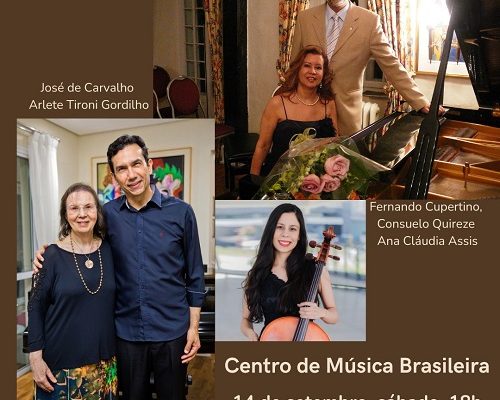 Concerto do Centro de Música Brasileira terá Saxofone, violoncelo, canto e piano